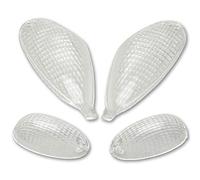 ONE by Camamoto cod 77206332 Clignotants Avant et arrière Transparent kit lentille Verre Compatible avec Piaggio nrg 50cc mc2 -MC 3 année 1994-2005