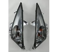 one by camamoto cod. 77206378F paire de clignotants avant homologués CE kit chromé/fumée compatible avec yamaha t-max 500cc année 2008 à 2011