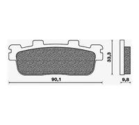 one by Camamoto cod 77281994 paire de plaquettes de frein arrière compatible avec Kymco Downtown 125/200/300 i