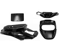 one by camamoto kit carénage plastique complet compatible avec mbk booster spirit - yamaha bw's année originale 1994 à 2003 (frein à disque) (noir brillant)