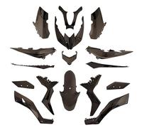 one by Camamoto Kit Complet de Carénage en plastique pour Yamaha x-max, Xmax 125-300-400 cc Année 2017 à 2022 Couleur Noir Brillant | Incluant 16 pcs.