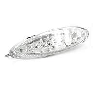 one by Camamoto rear stop light (cod 77204411A leds clear glass CE homologated universal fit for motocross enduro cafe race motard (16 leds Height : 30 mm/Length : 107 mm/Depth : 32 mm))