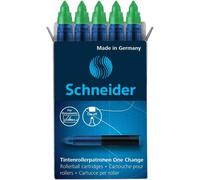 One Change Rollerball Pen Cartridge (Permanent, Non-Erasable) Pack Of 5, Green