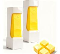 One-Click Butter Cutter Dispenser - 2026 New Unsalted Butter Sticks Slicer with Stainless Steel Blade & Storage Case, Single-Press Butter Dispenser for Bread, Baking, Meal Prep & Breakfast(2pc)