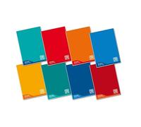 One Color Cahier Maxi 100 Gr éducatif A4 - Rayures 0B - Couleurs assorties -
