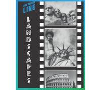 One color Line - Landscapes: Coloring Book for Adults (Relaxation & Stress Relief)