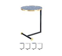 One Couture Table d'appoint, Acier, Doré/Noir, 46 x 46 x 62