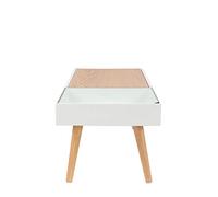 One Couture Table d'appoint, Verre, Blanc/Naturel, 90 x 45 x 40