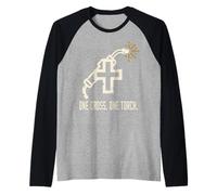 One Cross. One Torch. Design Soudeur Croix Manche Raglan