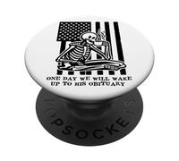 One Day We Will Wake Up to His Obituary Anti Fascism Resist PopSockets PopGrip Adhésif