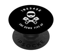 One Down Five Up Grille Moto - Design Biker Vintage PopSockets PopGrip Adhésif