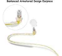 One Ear Listen Only 2 x Transparent Symmetrical Armature In-Ear Headphones with Clip
