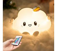 One Fire Lampe d'allaitement à intensité variable, 16 couleurs, 5 niveaux de luminosité, lampe de chevet pour bébé, intensité variable, 1200 mAh, veilleuse rechargeable par USB, nuage, cadeau pour