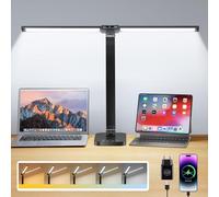 One Fire Lampe De Bureau Led, 10 Luminosité +5 Couleurs Lampe Bureau+MéMoire,1200lm Lampe Led,1.8m Gamme De LumièRe Lampe Bureau Led,Lampe De Bureau Enfant,Lampe De Chevet Led Lampe|Avec Adaptateur
