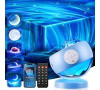 One Fire Projecteur Ciel Etoile, 300 Modes Projecteur Galaxie Veilleuse Enfant, 15 Bruit Blanc + Bluetooth Veilleuse Adulte Lumiere LED Chambre,Cadeau Ado Garçon Nuage LED Plafond avec Télécommande