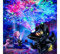 One Fire Projecteur de ciel étoilé dinosaure pour enfants, 144 modes, 22 musiques + projecteur Bluetooth, projecteur d'étoiles, télécommande, veilleuse de Noël, décoration intérieure, cadeau pour