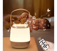 One Fire Veilleuse d'allaitement pour bébé à intensité variable, machine à bruit blanc avec 12 sons, 16 couleurs + minuterie automatique, aide au sommeil pour bébés et enfants