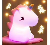 One Fire Veilleuse Enfant Licorne, 16 Couleurs, 5 Luminosité, Rechargeable, Silicone Rose