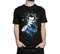 One Flew Over The Cuckoo's Nest T-Shirt, Jack Nicholson Tee, Men's Wholesale Tee Shirt Black Manches Courtes(Medium)