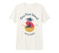 One Foot Island Tapuaetai Aitutaki Îles Cook T-Shirt Haut de Gamme
