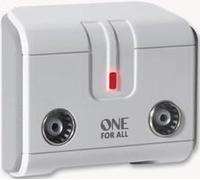 One For All 2 Way TV Signal Booster/Splitter with 4G Filter Marque