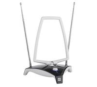 One For All - 3G/4G/5G - Bloque Les signaux - Antenne TV intérieure amplifiée - Full HD TV Ready - Antennes téléscopiques - Distance aux émetteurs 0 - 15 km - SV9360-5G