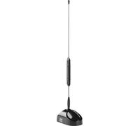 One For All - Antenne TV intérieure renforcée - Filtre 3G/4G/5G - Reçoit la TNT dans un rayon de 5 km - Antenne TV numérique Full HD - Câble coaxial haute performance inclus - VHF/UHF - Noir - SV9311-