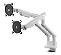 One For All Support de table Design Dual – 2 écrans 13"–32" blanc réglable en hauteur