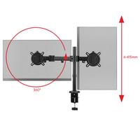 One For All Smart Dual black Support de table pour écran 33 cm (13\ ) - 81,3 cm (32\ ) noir réglable en hauteur, inclinable