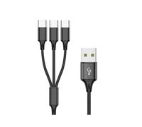 (One for three)Multi USB Charging Cable Nylon Braided 3/4/5 in1 Universal Fast Charger for Phone Tablet