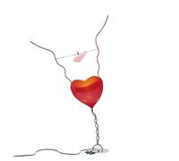 One From The Heart Lampe à Poser Rouge