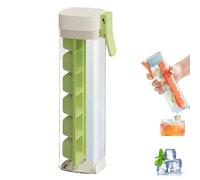 One Glass Ice Maker, Press Ice Tray Mold, Pop Out Cubes Without, Space Saving Design and Easy Maintenance, Production 6 Square Ice Cubes Per Tray, Ice Cube Tray Cup for Maker Ice Drink