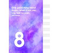 One Good Thing About Music, When It Hits You, You Feel No Pain: Blank Sheet Music Notebook Wide Staff Blank Manuscript Paper Staff Paper Notebook - Vol 16