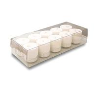 One Goodlife - Lot de 10 bougies parfumées en cire stéarine - Couleur : blanc brillant - Bougies aromatiques pour Noël ou pour l'aromathérapie - Idée cadeau (Coton)
