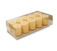 One Goodlife - Lot de 10 bougies parfumées en stéarine - Couleur jaune - Bougies aromatiques pour Noël ou pour l'aromathérapie - Idée cadeau (Sucre Glaze)