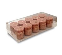 ONE GOODLIFE Lot de 10 bougies parfumées en stéarine - Couleur rouge foncé - Bougies aromatiques pour Noël ou pour l'aromathérapie - Bois de santal