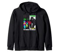 One Gorilla vs 100 Men Meme Primal Debate Internet Humour Sweat à Capuche