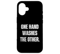 One Hand Washes The Other Teamwork Hustle Citation Coque pour iPhone 16