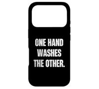 One Hand Washes The Other Teamwork Hustle Citation Coque pour iPhone 17 Pro