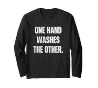 One Hand Washes The Other Teamwork Hustle Citation Manche Longue