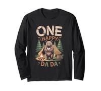 One Happy Dada Camper Tee - 1er Anniversaire Camping en Plein air Manche Longue