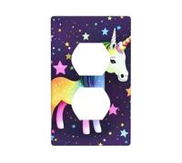 One-Horse Star Plaque d'interrupteur incassable en polycarbonate sans vis pour bureau à domicile