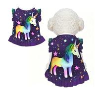 One-Horse Star Robe à volants sans manches respirante pour petits chiens et chats Taille S