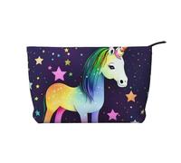 One-Horse Star Trousse de maquillage en velours côtelé avec fermeture éclair pour voyage, articles de toilette et utilisation quotidienne