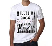 One in the City 1960,Cadeaux,Anniversaire,Manches Courtes,Blanc,Homme T-Shirt, Blanc, XXL