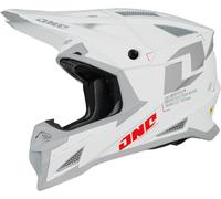 One Industries X-297 Focus Casque de motocross, Blanc/Gris, Taille XXL (63/64)