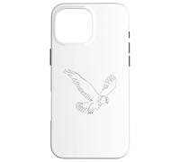 One Line Art Aigle dessiné avec Une Ligne Coque pour iPhone 16 Pro Max