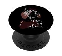 One Line Art Femme Fleurs - Mom I Am A Rich Man Féminisme PopSockets PopGrip Adhésif