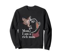 One Line Art Femme - Mom I Am A Rich Man Féminisme Sweatshirt
