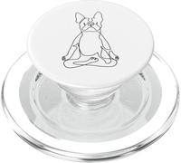One Line Boston Terrier Easy Pose PopSockets PopGrip pour MagSafe